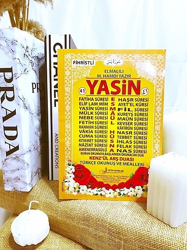 (ST) ELMALILI HAMDİ TÜRKÇE MEALLİ YASİN KİTABI / DİN / KİTAP
