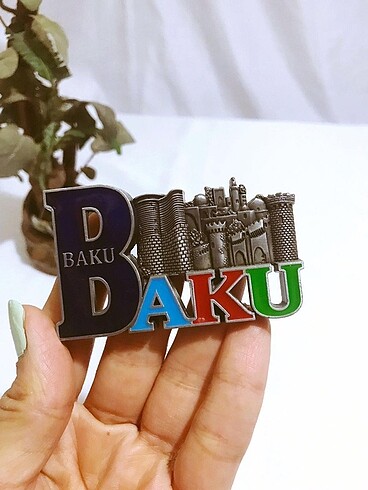 (ST) EL YAPIMI BAKÜ HATIRASI BUZDOLABI SÜSÜ HEDİYELİK MAGNET