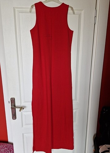 Asymmetry Kırmızı uzun elbise 