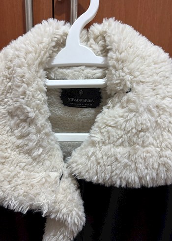 Stradivarius Siyah Deri Kürklü Kadın Ceket - Görsel 2