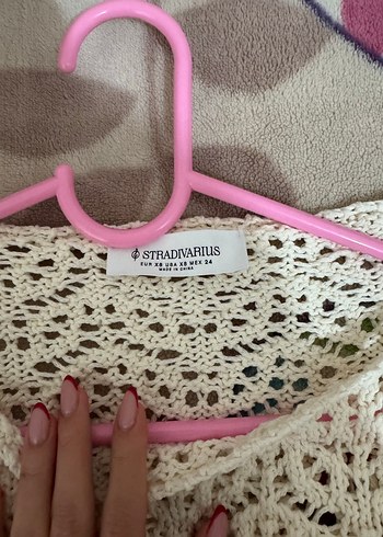 Bohem Beyaz Örgü triko stradivarius - Görsel 2