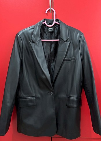 pull bear deri blazer ceket - Görsel 2