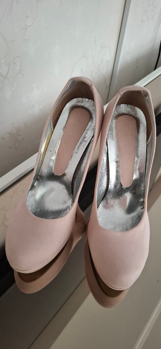 Pudra Renkli platformlu Topuklu Ayakkabı - Görsel 3