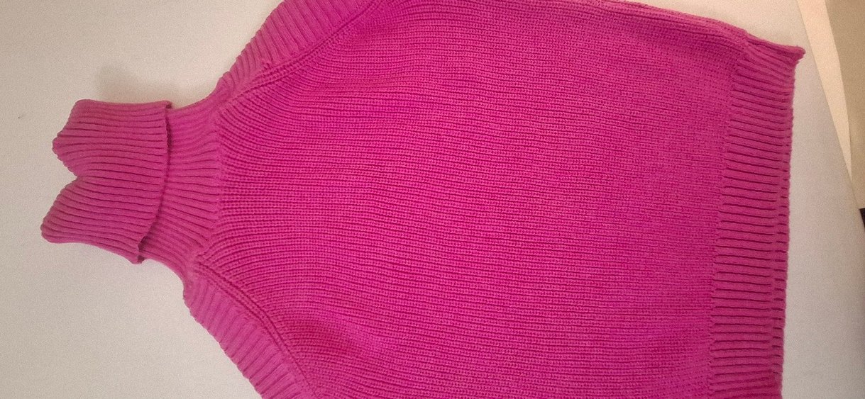 Pembe Kadın Boğazlı Triko Kazak - Görsel 3