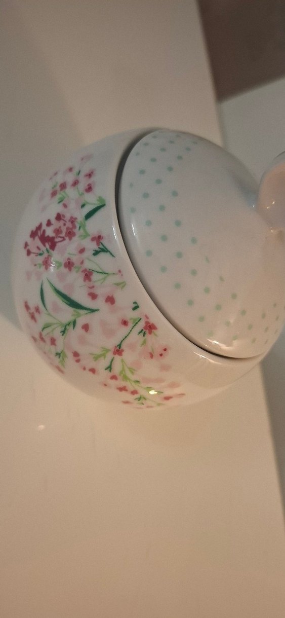 Bernardo porselen Beyaz Çiçek Desenli sekerlik - Görsel 2