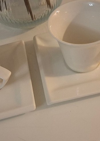 KARACA Beyaz İkiLI Fincan ve Tabak Seti - Görsel 3