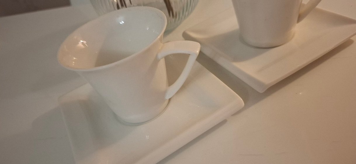 KARACA Beyaz İkiLI Fincan ve Tabak Seti - Görsel 2