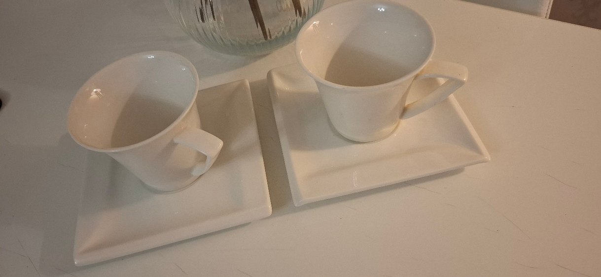 KARACA Beyaz İkiLI Fincan ve Tabak Seti - Görsel 3