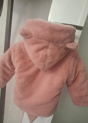 Kız Çocuk Pembe Peluş Ceket - Görsel 5