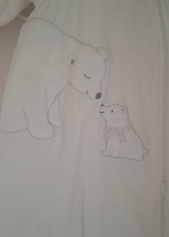 Beyaz Fermuarlı 3.5 Togg Bebek uyku  Tulumu - Görsel 2