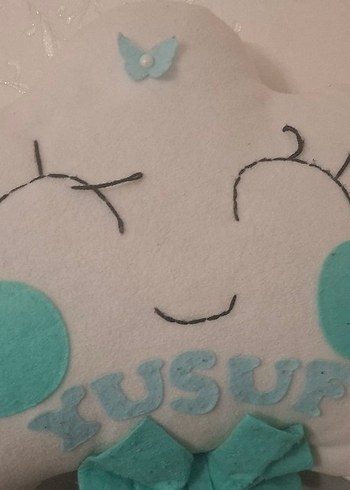 Turkuaz kece Nakışlı Çocuk Yastığı - Görsel 2