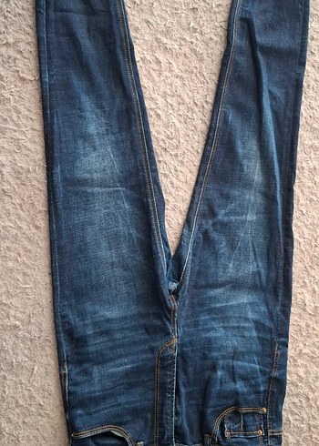 40 Beden lacivert Renk STRADIVARIUS Lacivert Kadın Denim Pantolon SUPER HIGH WAIST