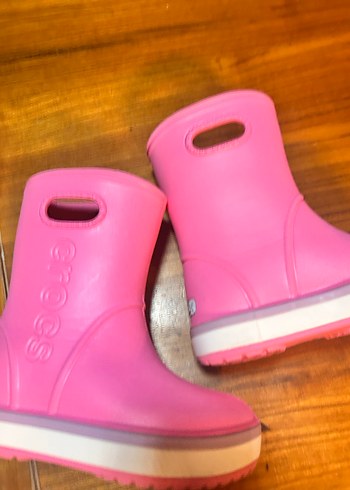 Crocs Kız Çocuk Pembe Lastik Bot - Görsel 7