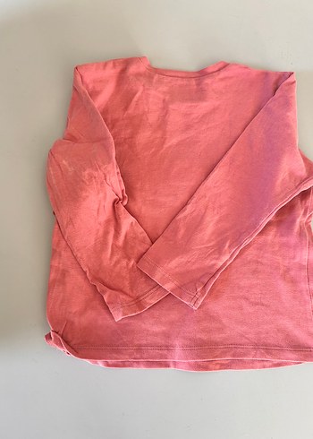 Benetton Kız Çocuk Pembe Uzun Kollu Tişört - Görsel 5