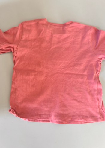 Benetton Kız Çocuk Pembe Uzun Kollu Tişört - Görsel 4