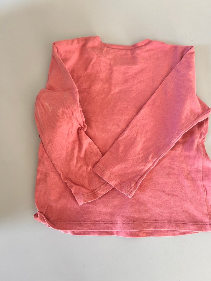 Benetton Kız Çocuk Pembe Uzun Kollu Tişört - Görsel 5