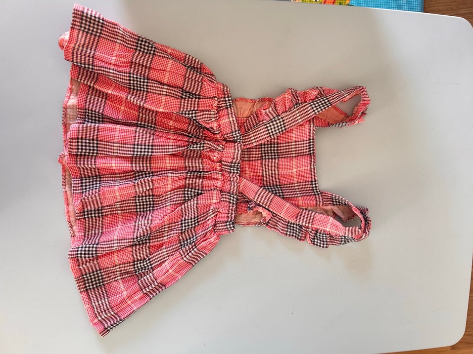 Kız Çocuk Pembe Nakışlı Fırfırlı Elbise - Görsel 4