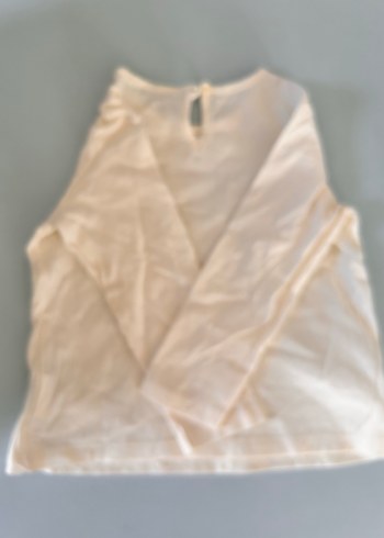 Kız Çocuk Uzun Kollu Baskılı Beyaz Tişört - Görsel 6