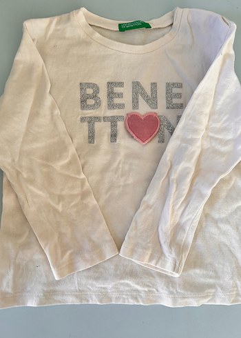 Kız Çocuk Beyaz Uzun Kollu Pamuklu Tişört - Görsel 5