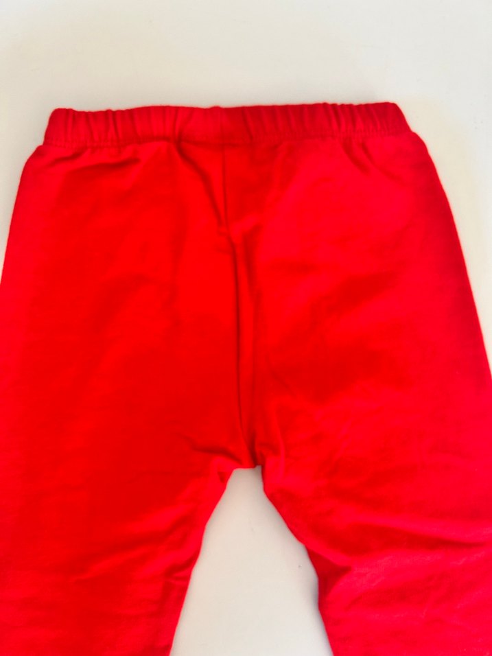 Kız Çocuk Kırmızı Baskılı Tayt - Görsel 5