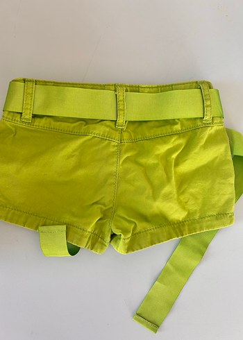 Kız çocuk Yeşil Kemerli Mini Şort - Görsel 8
