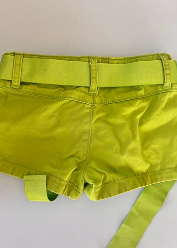 Kız çocuk Yeşil Kemerli Mini Şort - Görsel 7
