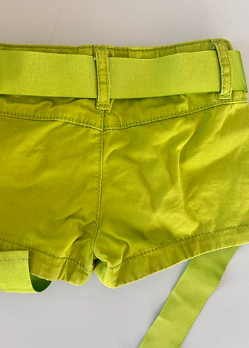 Kız çocuk Yeşil Kemerli Mini Şort - Görsel 9