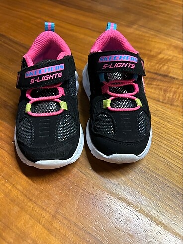 Skechers Kız ışıklı siyah spor ayakkabı
