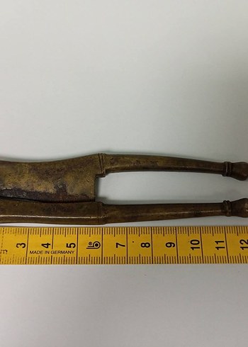 Nadir Antika Osmanlı Dönemi Bronz Şeker Kesme Makası - Görsel 7