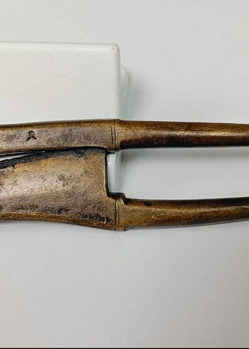 Nadir Antika Osmanlı Dönemi Bronz Şeker Kesme Makası - Görsel 4