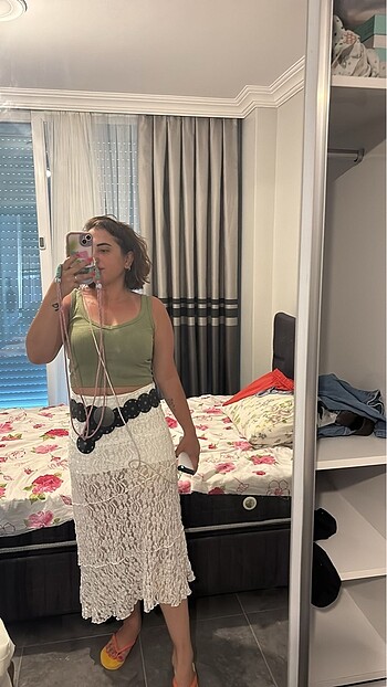 Bershka tul beyaz etek
