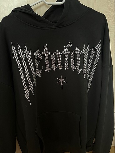Metafang Rhinestone Hoodie Sweatshirt