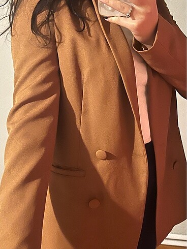 34 Beden kahverengi Renk Blazer ceket