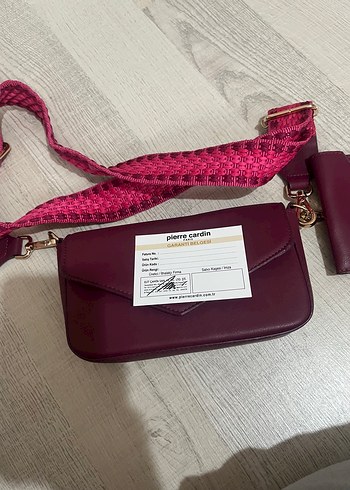 Bordo Deri Tokalı Kadın Çanta - Görsel 2