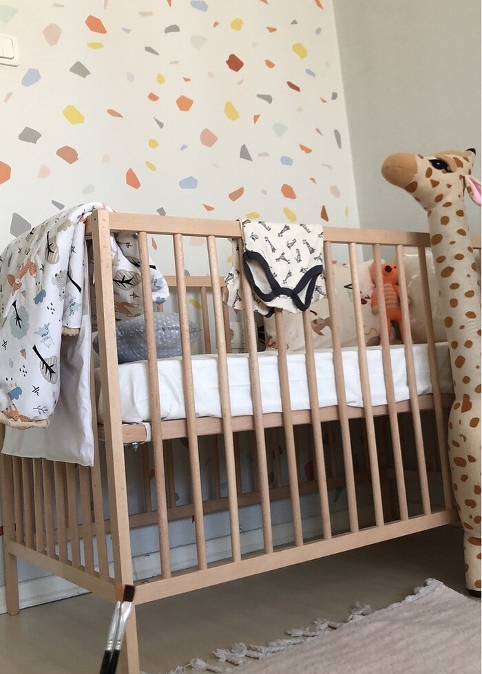 İkea ahşap beşik - Görsel 3