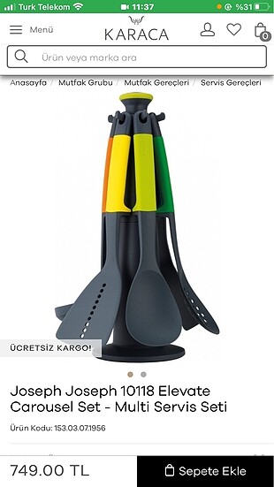 Karaca kepçe seti