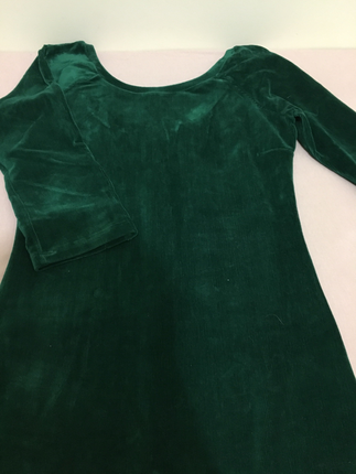 m Beden yeşil Renk Yeşil kadife elbise