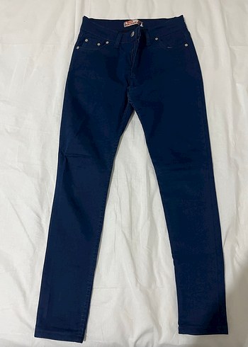 Lacivert Midi Kadın Denim Jean