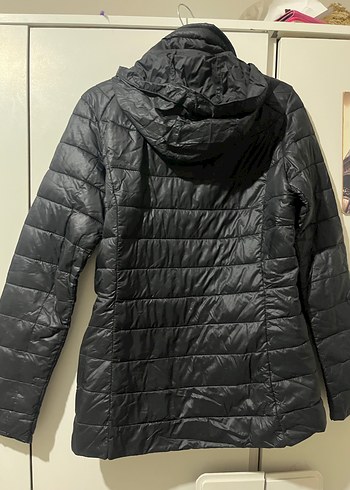 Siyah Kadın Midi Boy Fermuarlı Mont - Görsel 3