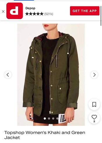 Düğmeli Haki Deri Kadın Ceket - Görsel 3