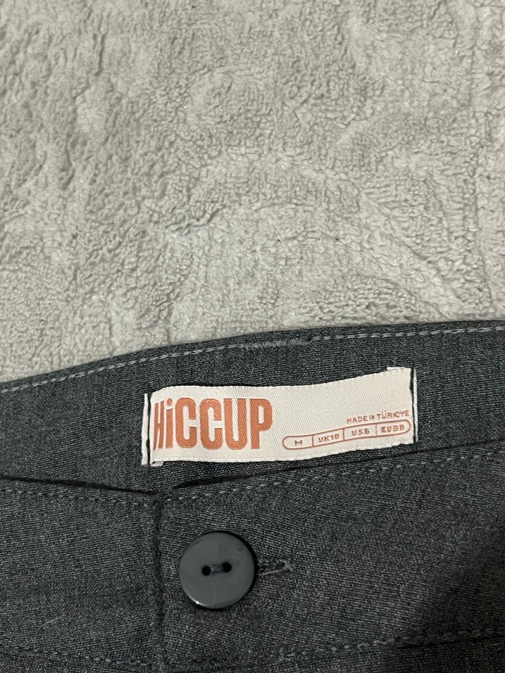 Gri Keten Kadın Kumaş Pantolon - Görsel 2