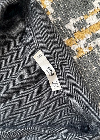 s Beden Mango Gri Kadın Uzun Denim Tulum