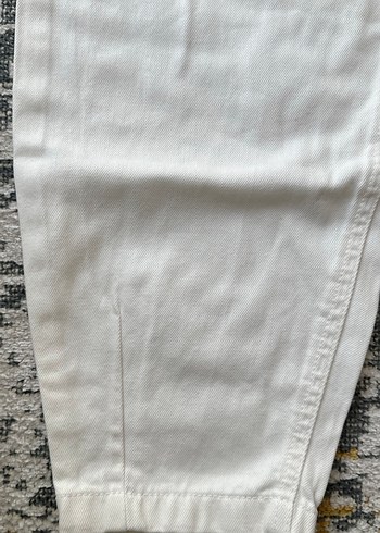 36 Beden Zara Beyaz Kadın Geniş Kesim Jean