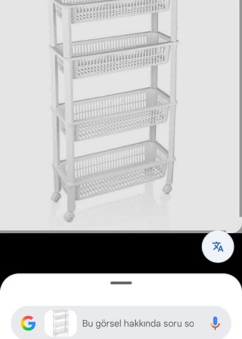 Ikea Tekerlekli Beyaz Çok Katlı Dolap Düzenleyici