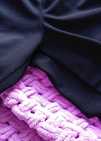 Kadın Siyah lastik bel Geniş Kesim Kumaş Pantolon - Görsel 8