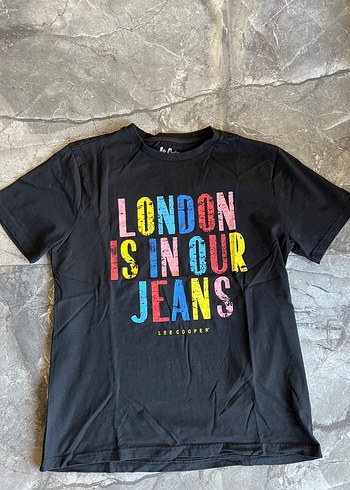 Siyah Baskılı Erkek Denim Tişört - Görsel 2