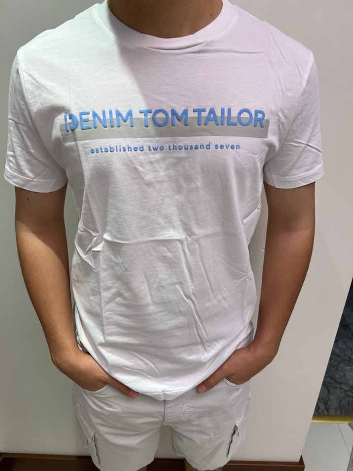 Tom Tailor Beyaz Baskılı Erkek Tişört - Görsel 3