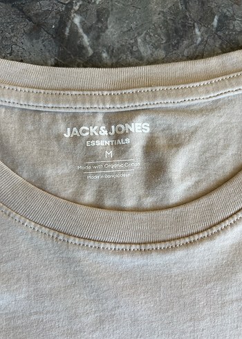 Jack & Jones Bej Baskılı Erkek Tişört - Görsel 4