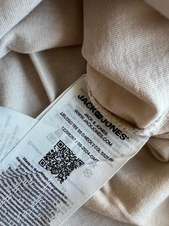 Jack & Jones Bej Baskılı Erkek Tişört - Görsel 5