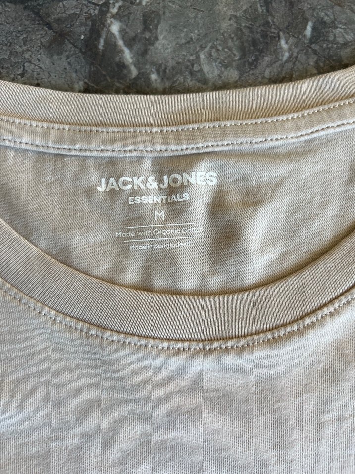 Jack & Jones Bej Baskılı Erkek Tişört - Görsel 4